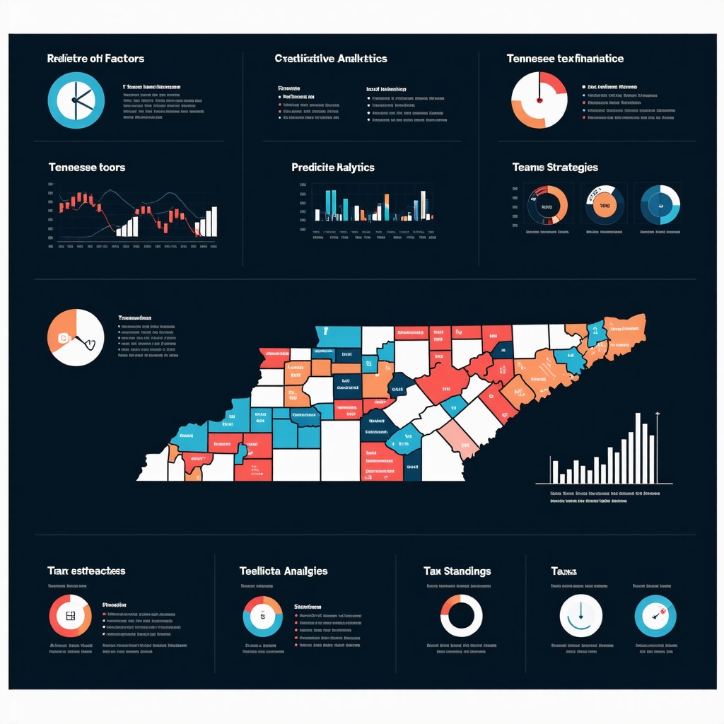 Infographic illustrating credit nuances, predictive analytics, and tax planning for Tennessee mortgage refinancing