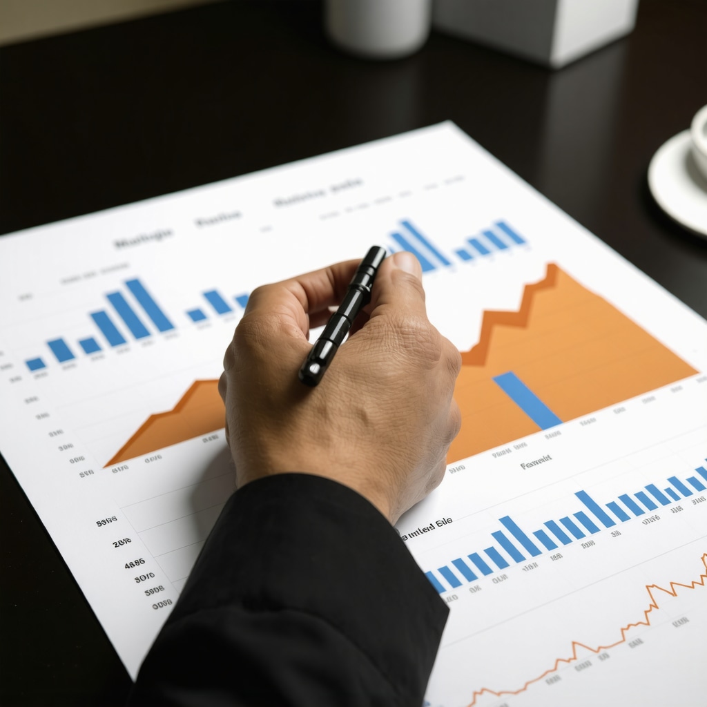 A person analyzing Tennessee mortgage rate charts
