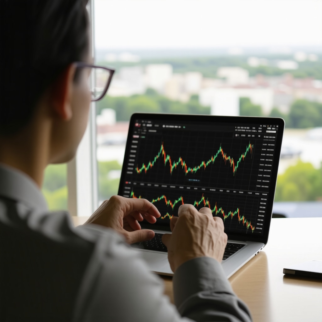 Person studying mortgage rate charts with Tennessee skyline