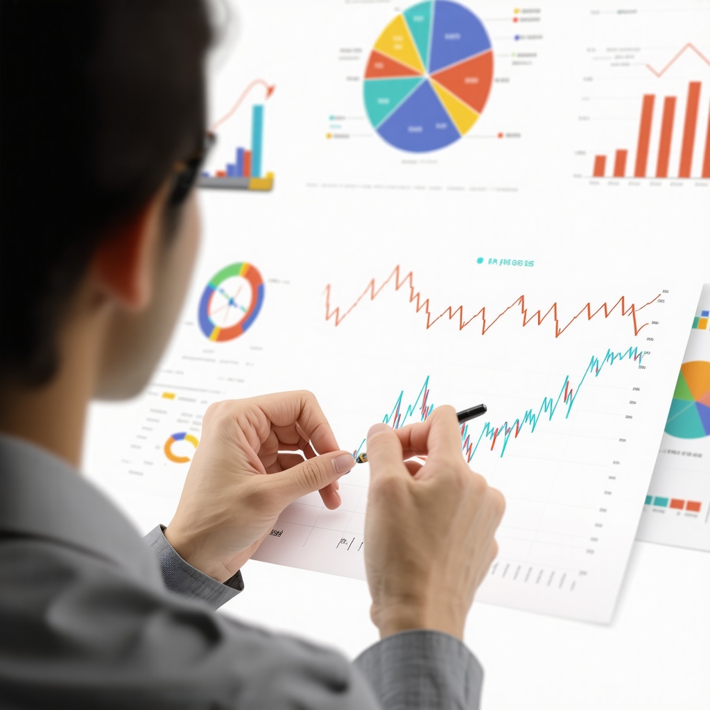 Person studying Tennessee economic and mortgage rate graphs for 2025.