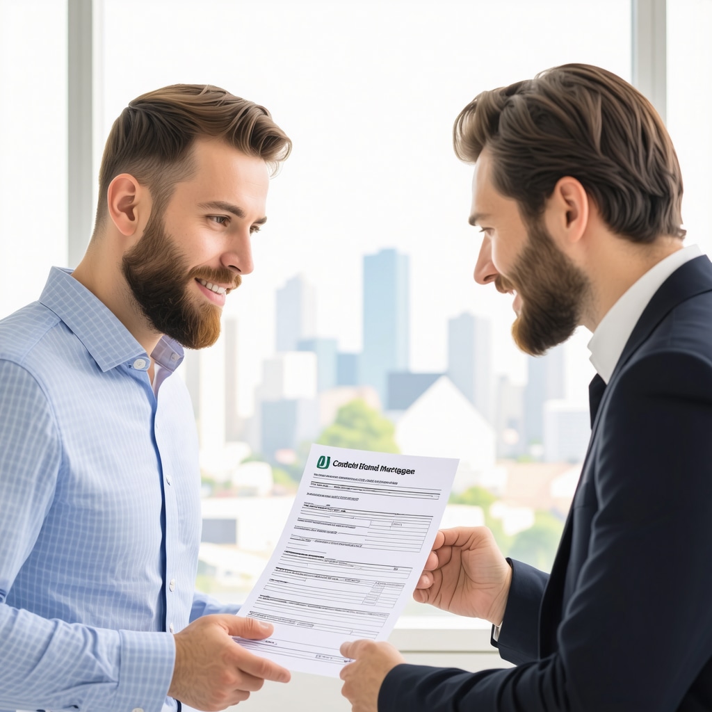 Homebuyer consulting with advisor over mortgage plans in Tennessee