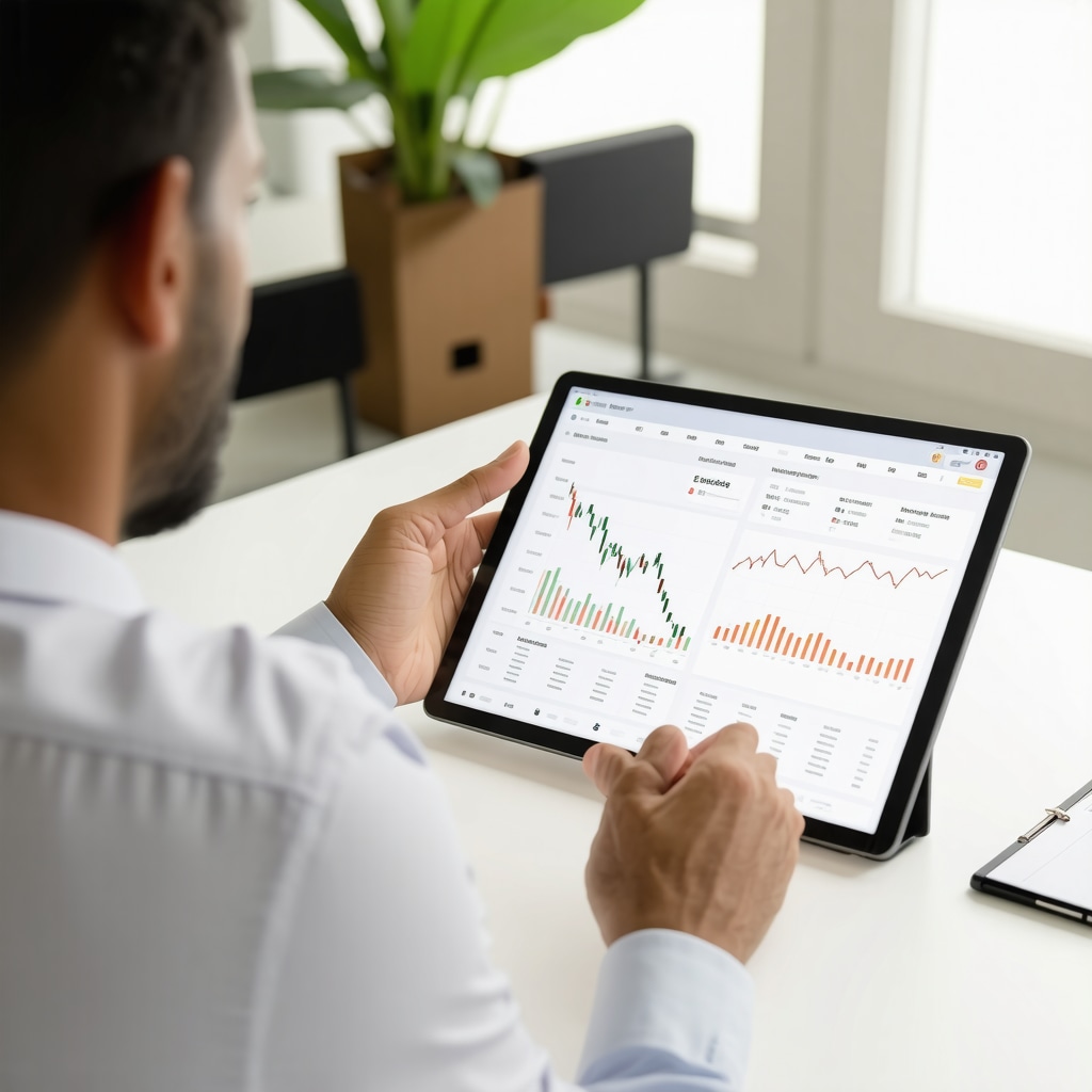Financial advisor explaining advanced mortgage strategies to a Tennessee homebuyer with market data.