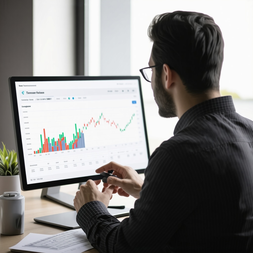 Financial analyst studying Tennessee mortgage rate charts and economic indicators