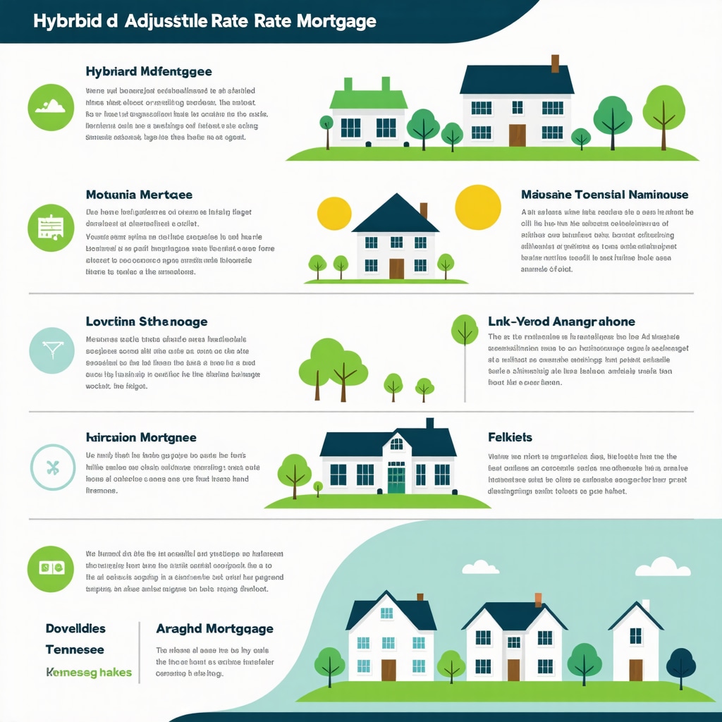Infographic showing hybrid ARM timelines and benefits tailored to Tennessee mortgage market