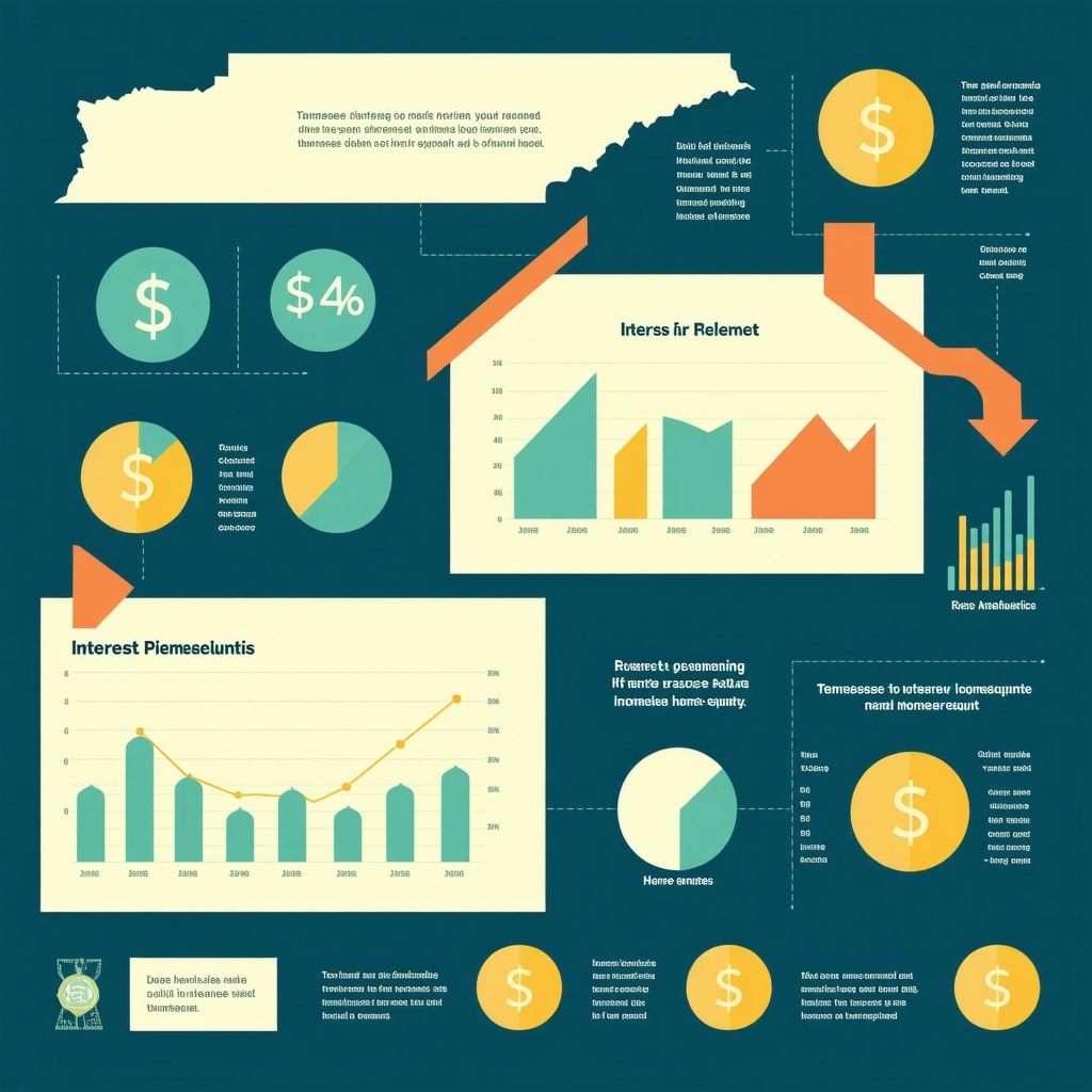 Infographic illustrating advanced mortgage refinancing strategies and economic factors in Tennessee
