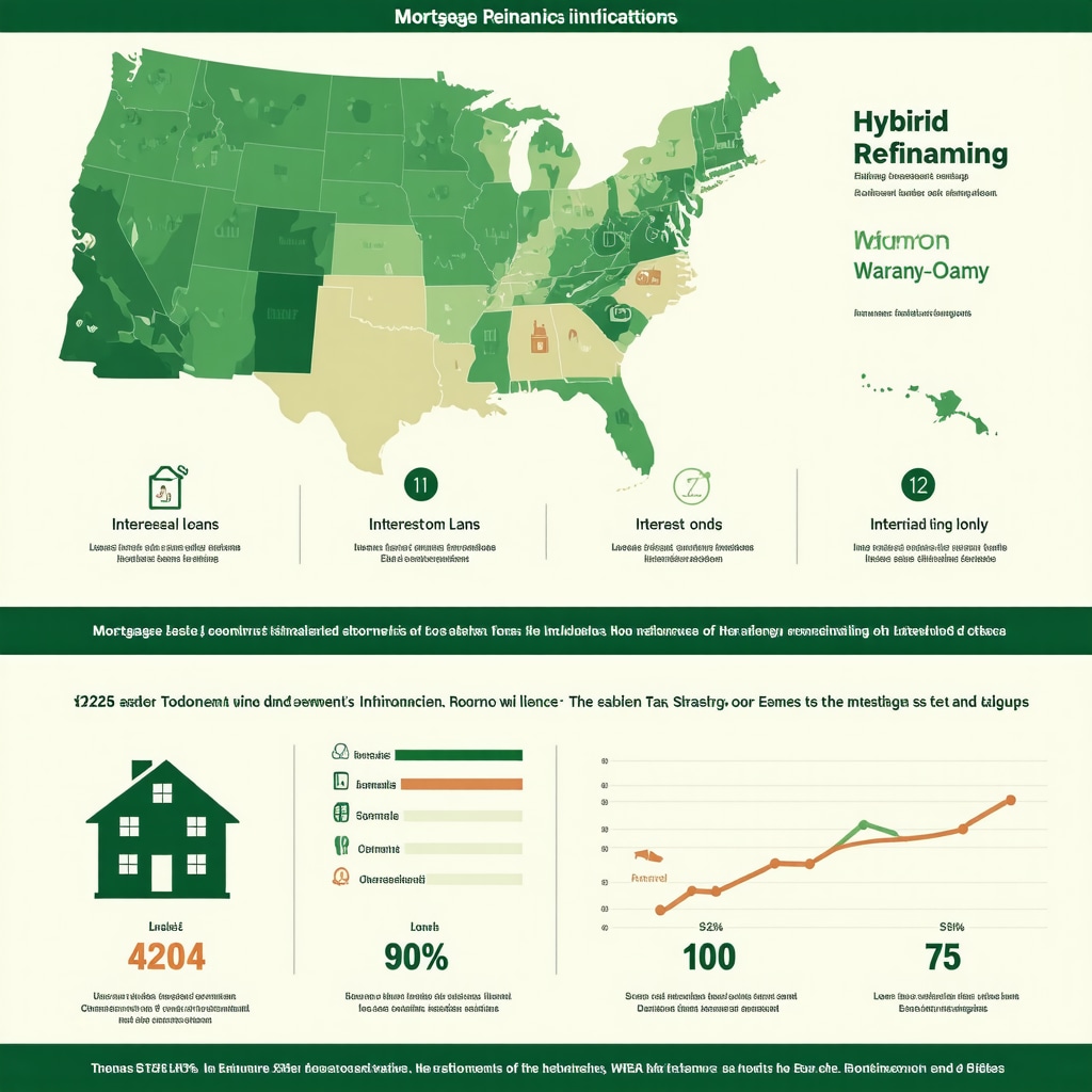 Infographic showing Tennessee economic data with mortgage refinancing options and tax strategies for 2025