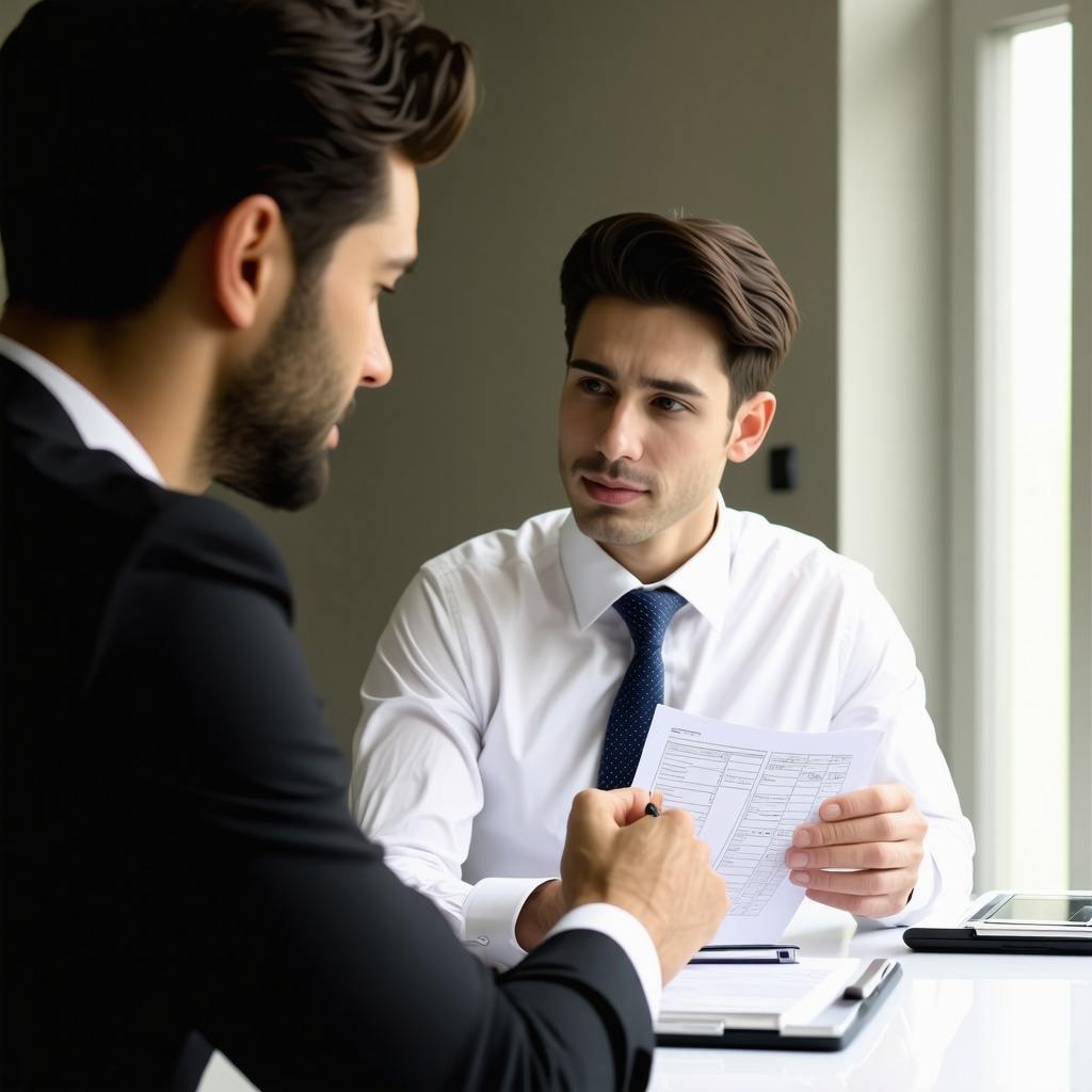Mortgage professional advising client on rate lock options in Tennessee
