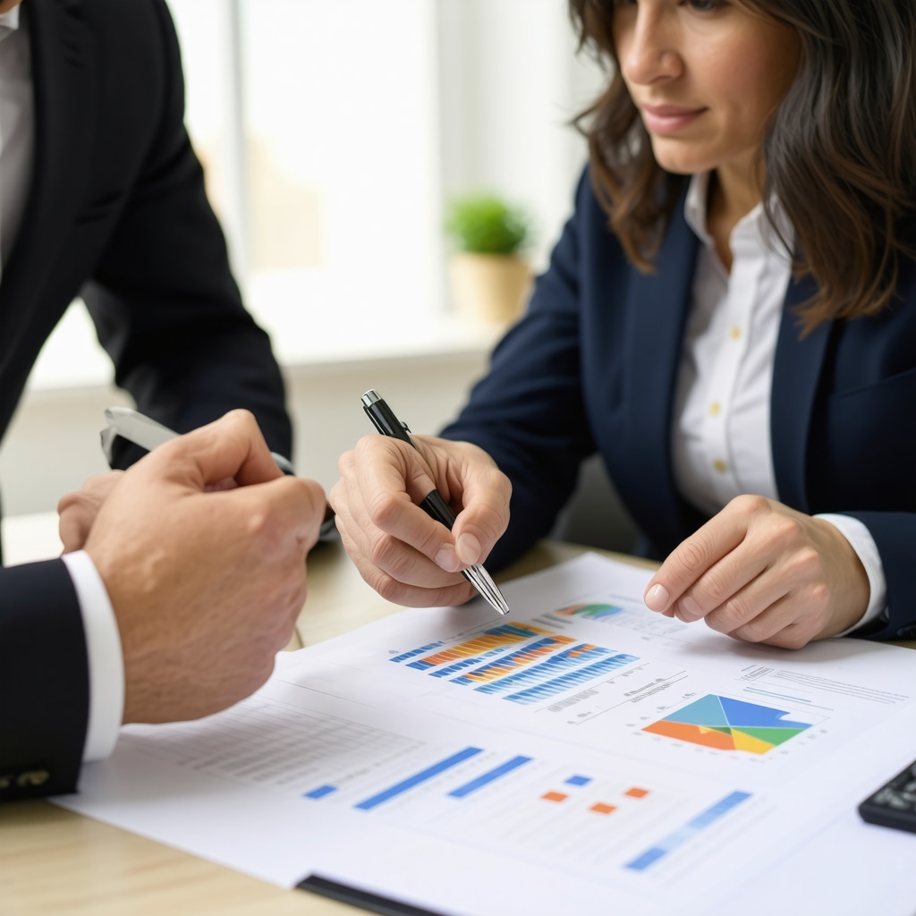A professional explaining mortgage choices to a client