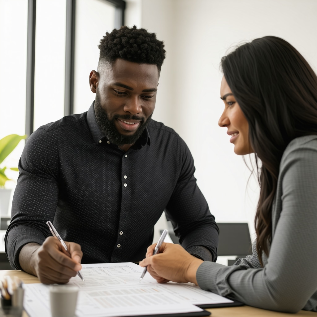 Homeowner consulting with a financial advisor about mortgage options in Tennessee.