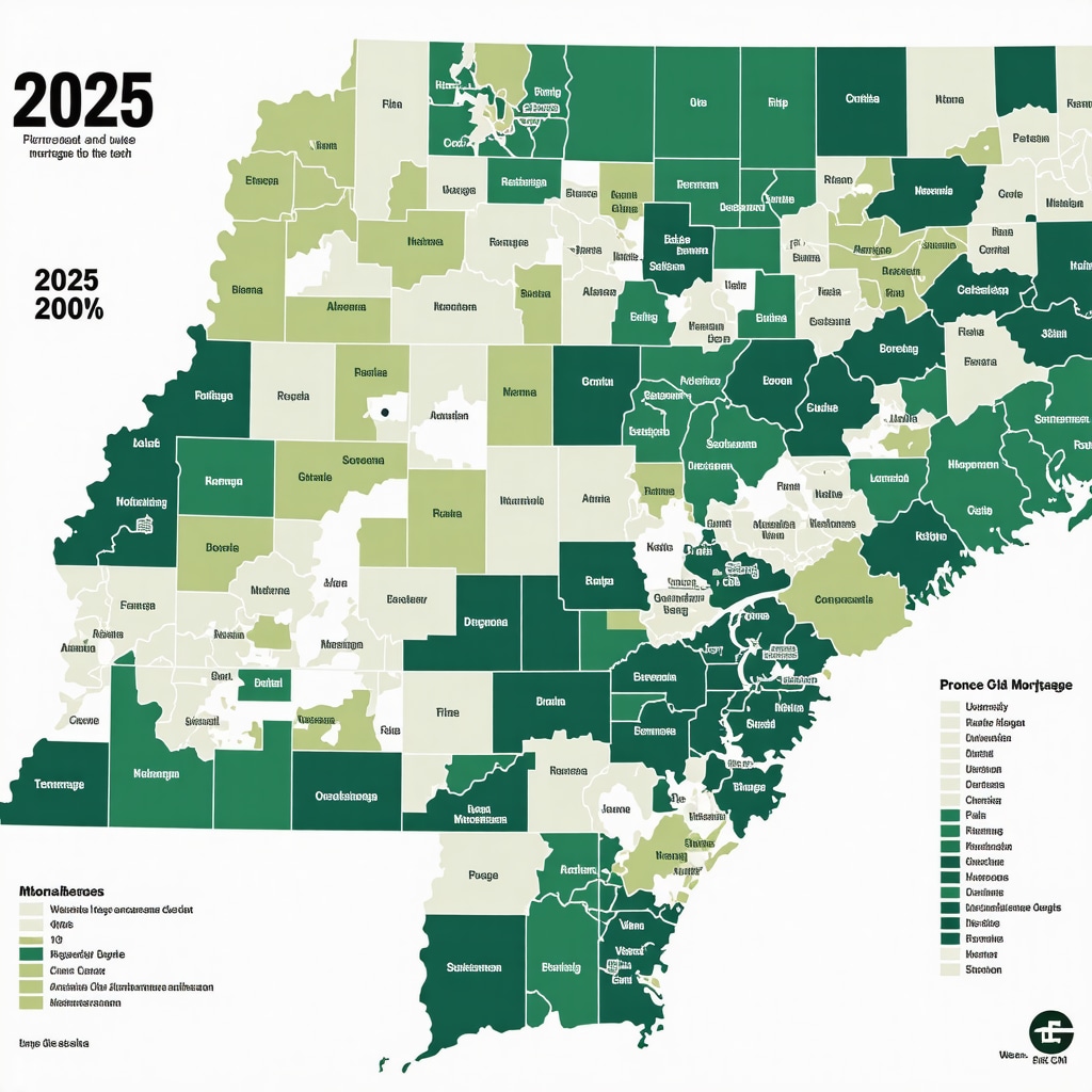 Map of Tennessee highlighting economic regions and mortgage rate variations.