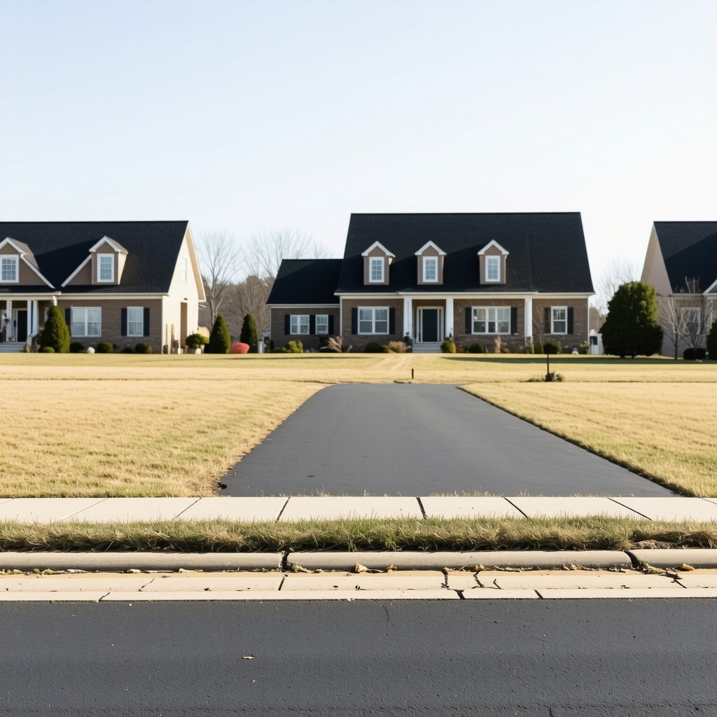 Tennessee neighborhood with mortgage documents and a calculator