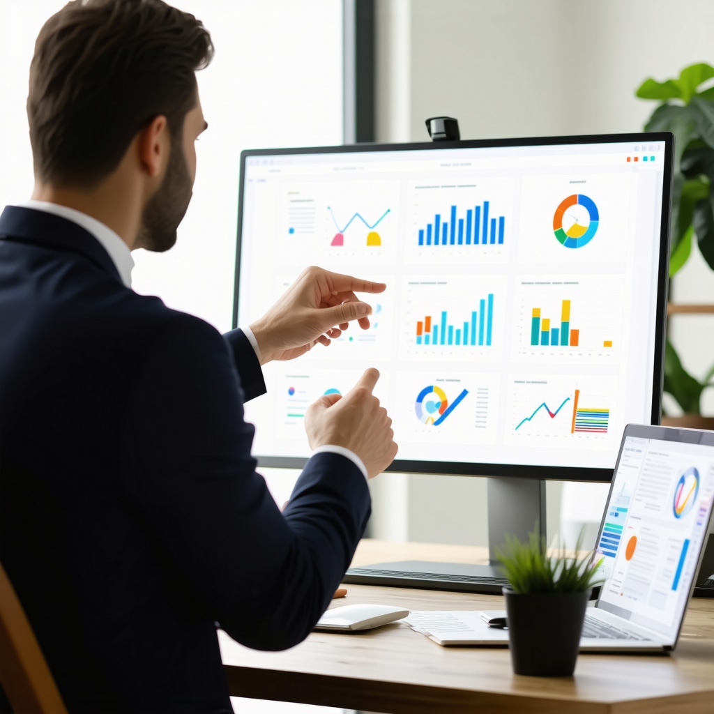 Mortgage broker in Tennessee explaining detailed fee structures with charts and digital tools to homebuyers