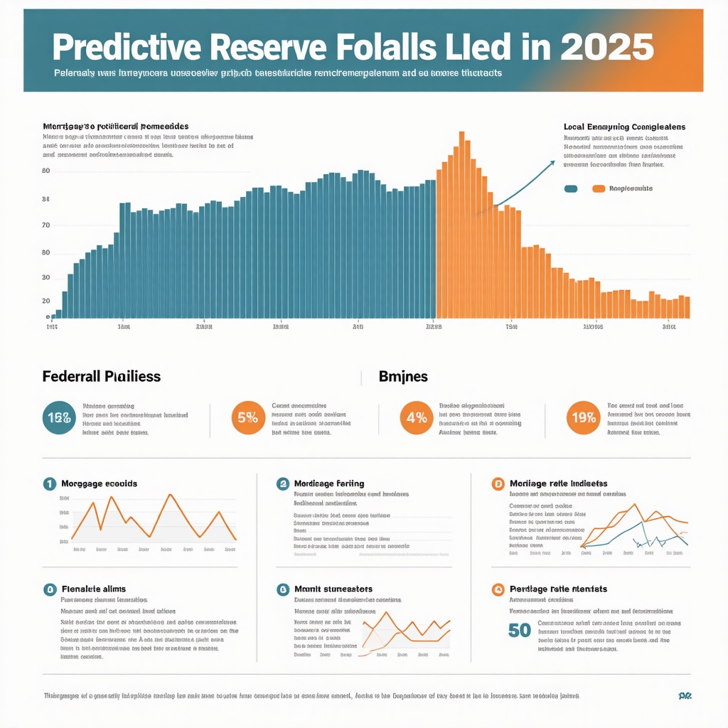 Infographic showing Federal Reserve impact, local economic indicators, and predictive analytics on Tennessee mortgage rates