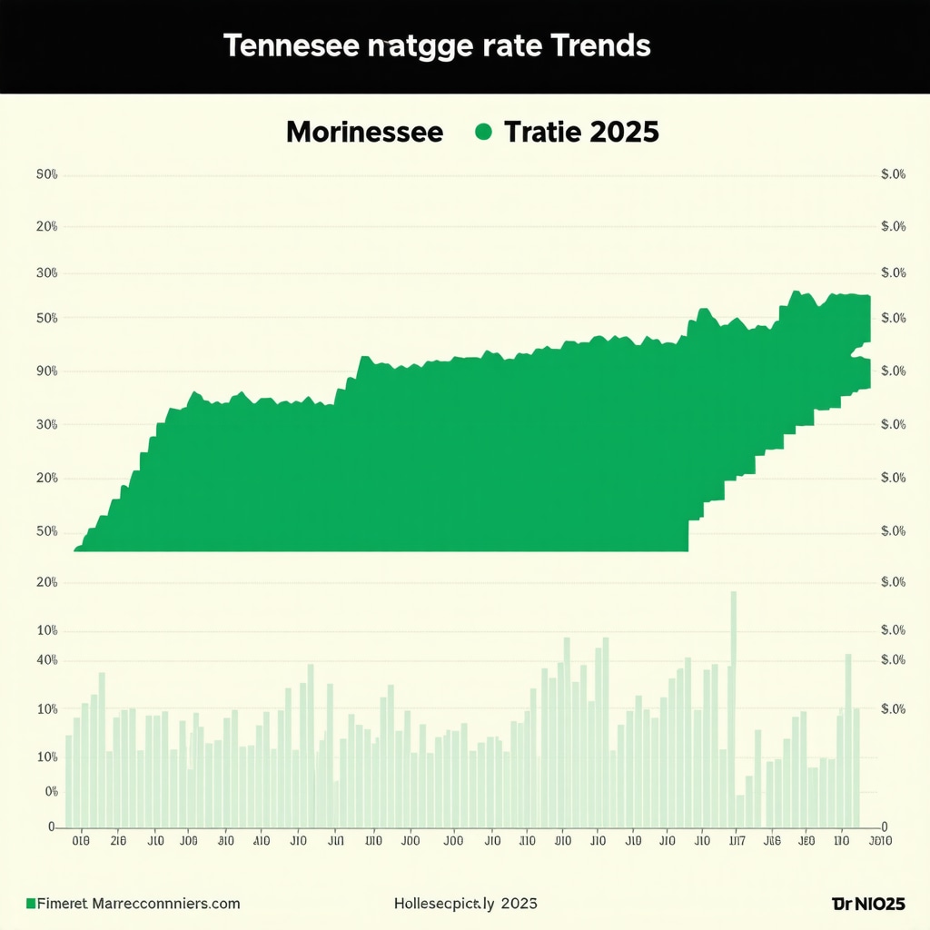 Graph depicting mortgage rate fluctuations in Tennessee during 2025 influenced by economic factors