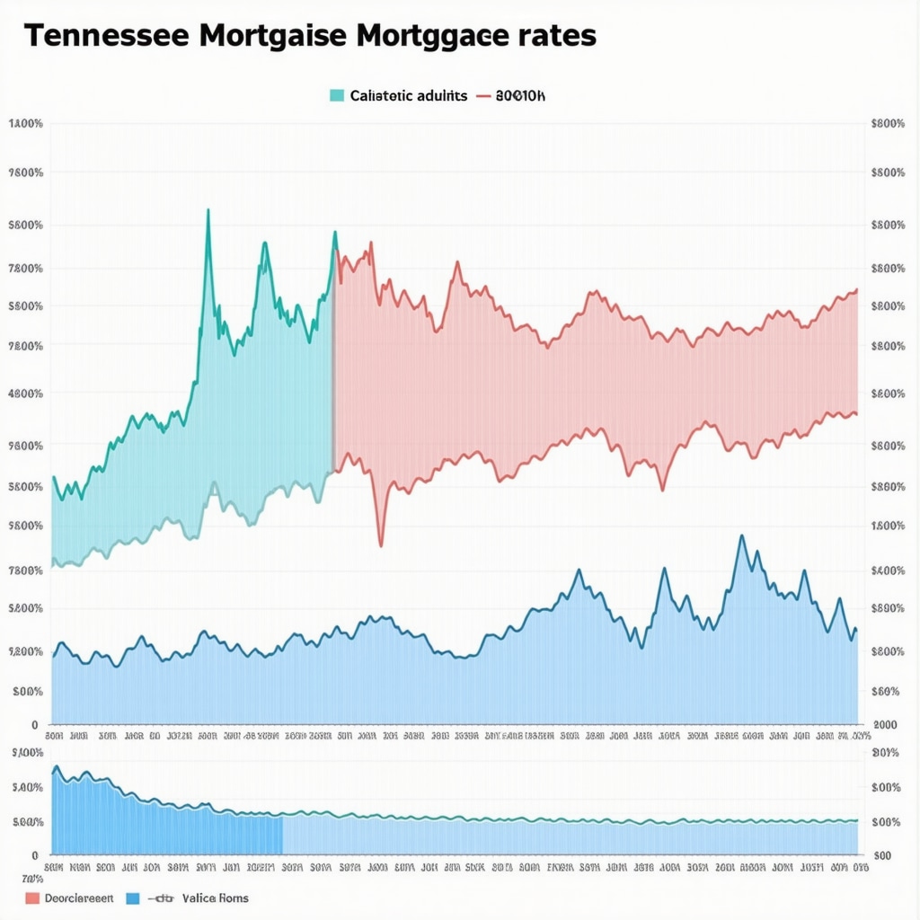 Tennessee Mortgage Rate Trends and Economic Indicators 2025 Graph illustrating Tennessee mortgage rate fluctuations in 2025 with economic data overlays