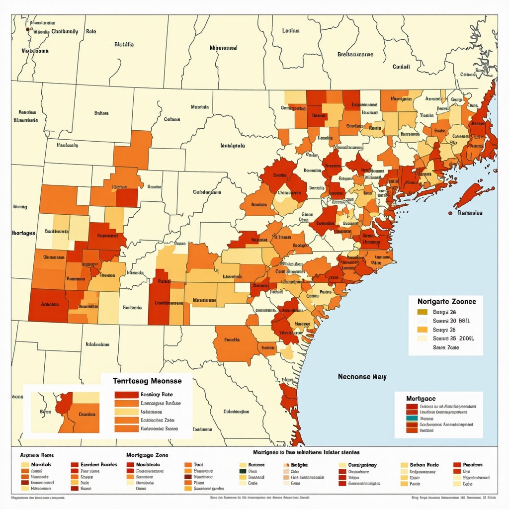 Map of Tennessee showing economic zones impacting mortgage rates in 2025.
