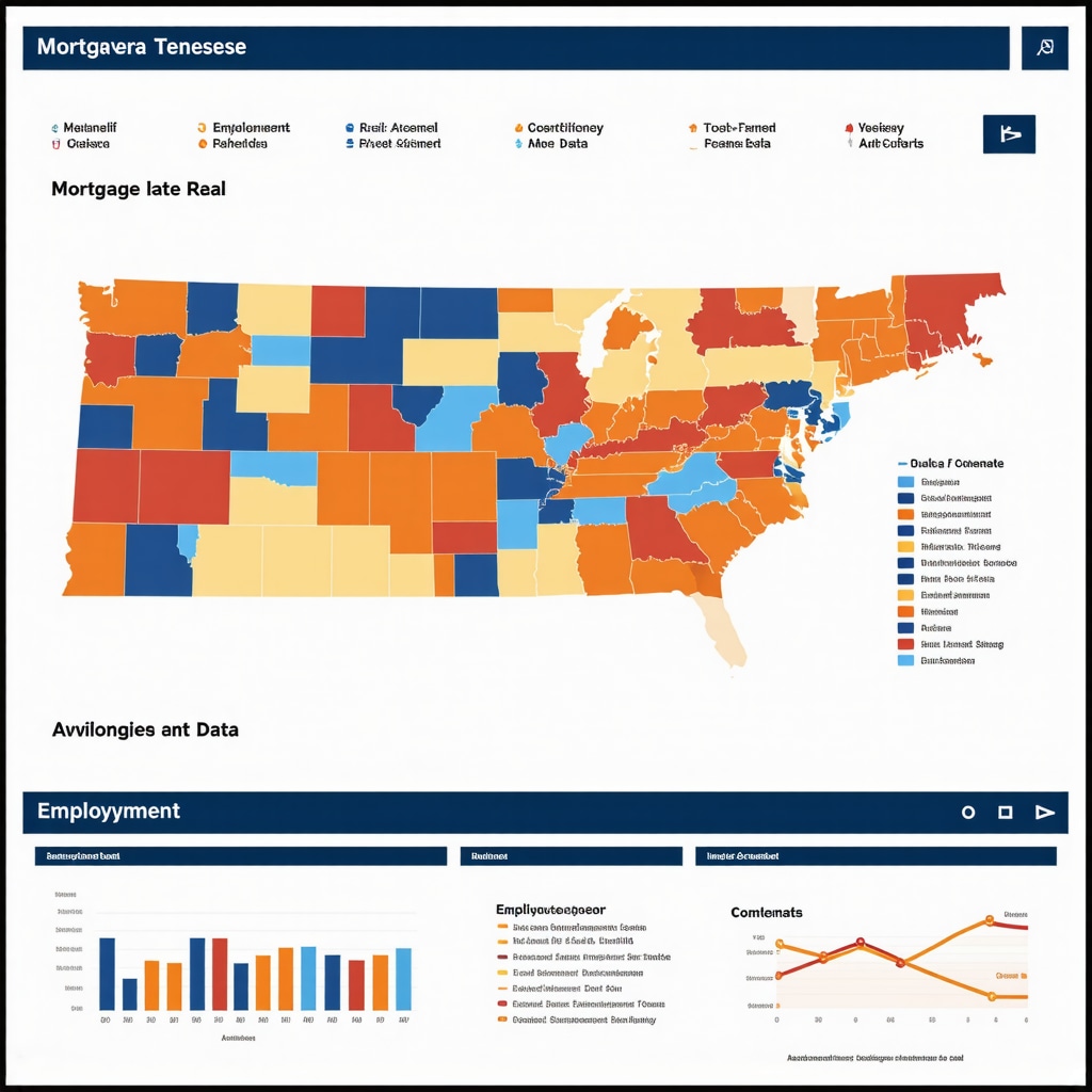 Visual of Tennessee economic indicators and mortgage rate trends for 2025