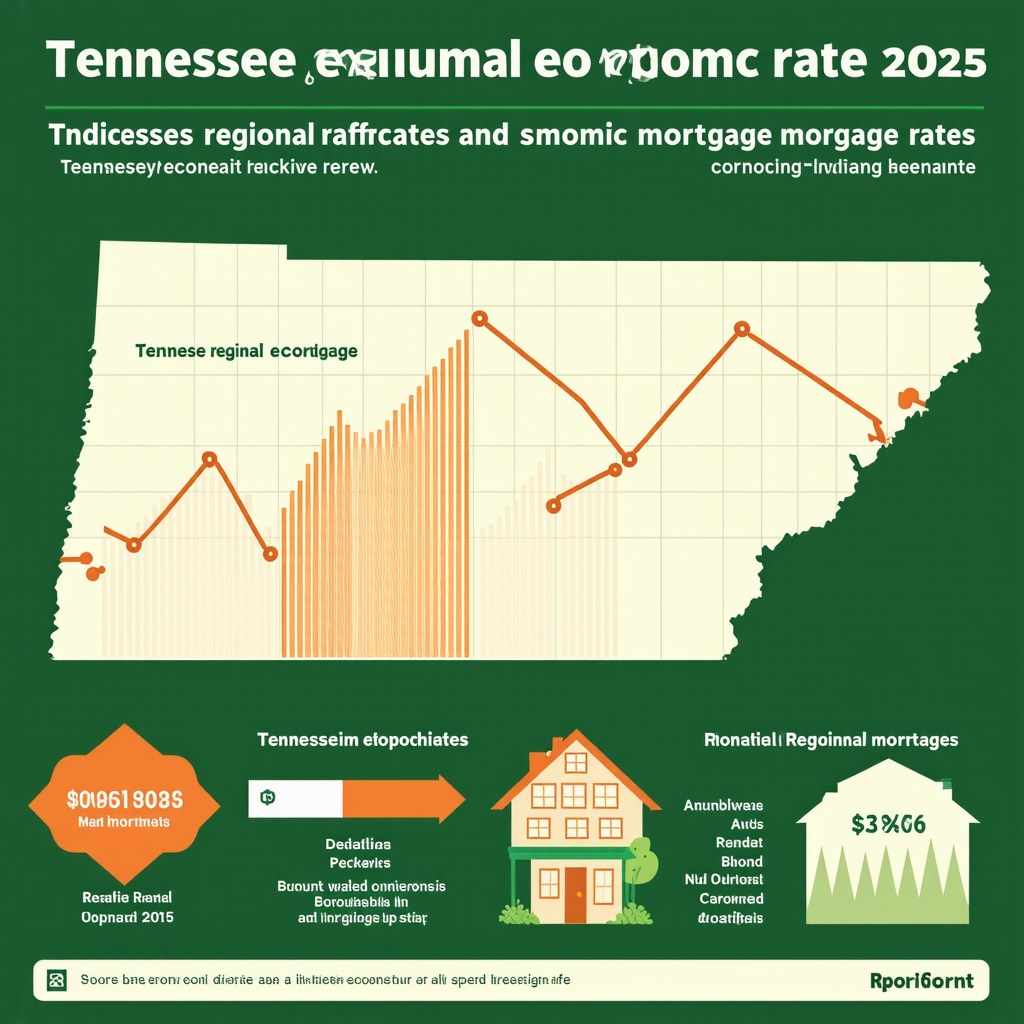 Infographic illustrating regional economic factors influencing mortgage rates in Tennessee in 2025
