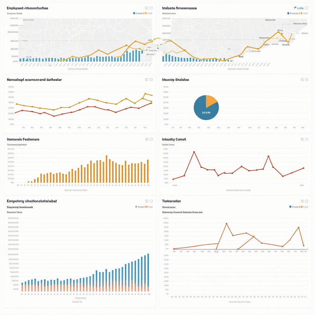 A dashboard illustration of Tennessee's local economic indicators influencing mortgage trends.