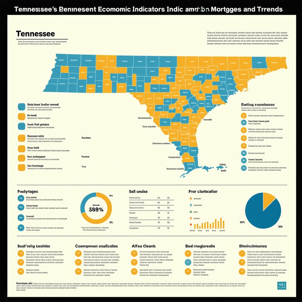Infographic illustrating Tennessee’s regional economic data and mortgage rate projections for 2025