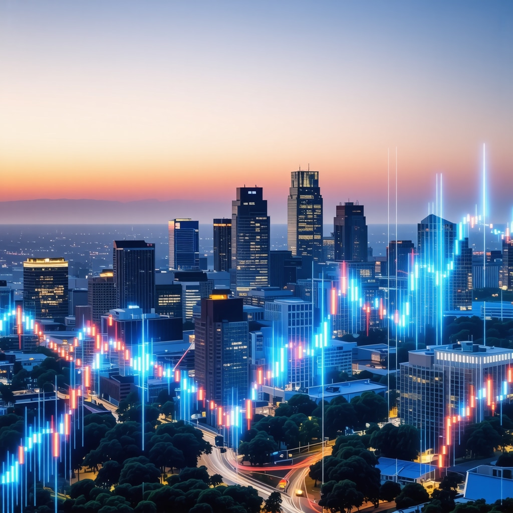 Tennessee skyline with financial graphs showing mortgage rate trends for 2025