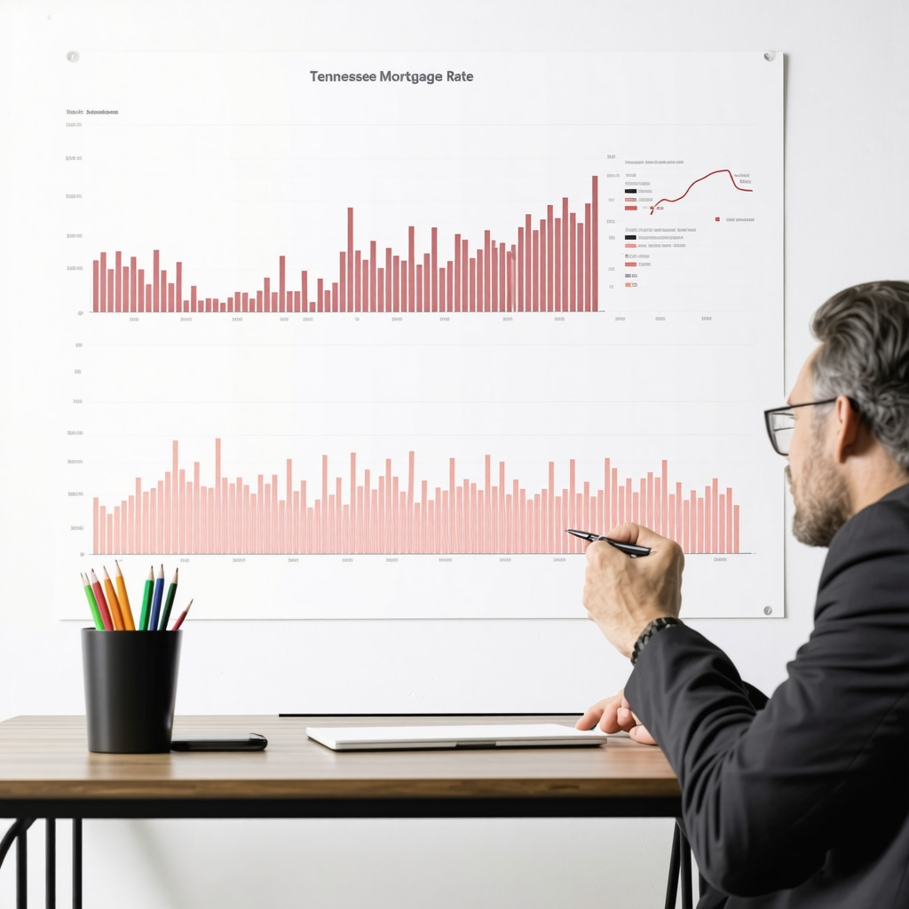 Expert analyzing Tennessee mortgage rates with charts and data