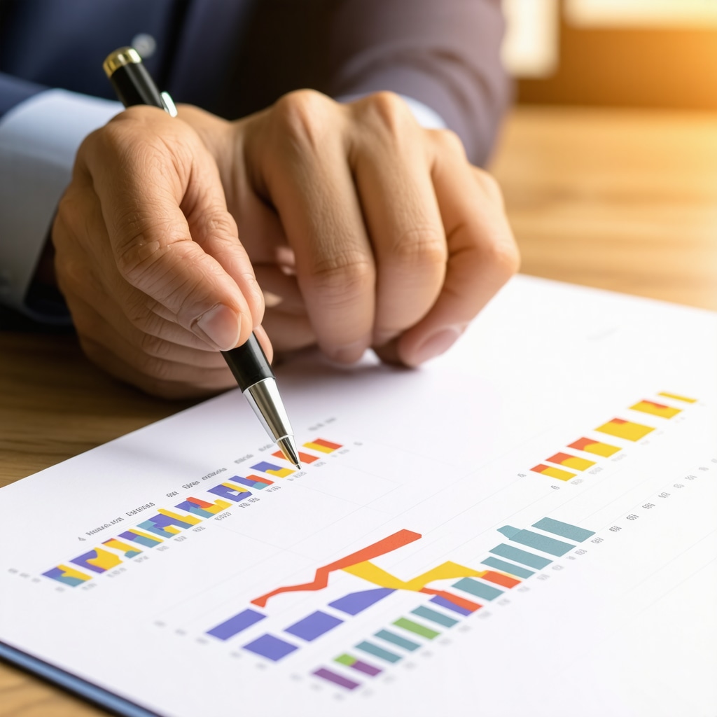 Mortgage broker advising Tennessee homeowner in front of regional economic data chart