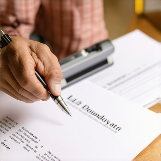 Expert Mortgage Negotiation in Tennessee A sophisticated financial negotiation scene with a broker and lender discussing mortgage fees.