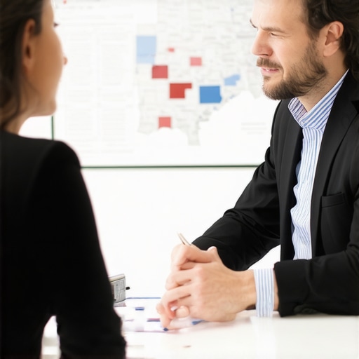 Mortgage Advisor Consulting Tennessee Homebuyer Mortgage advisor and homebuyer reviewing Tennessee mortgage rates
