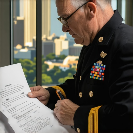 Veteran Planning VA Loan Strategy in Tennessee 2025 Veteran reviewing mortgage documents with Tennessee skyline background