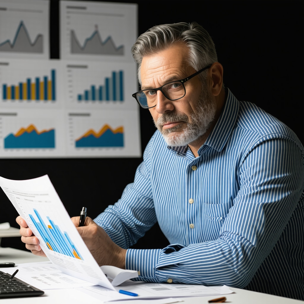 Veteran reviewing Tennessee real estate and mortgage data