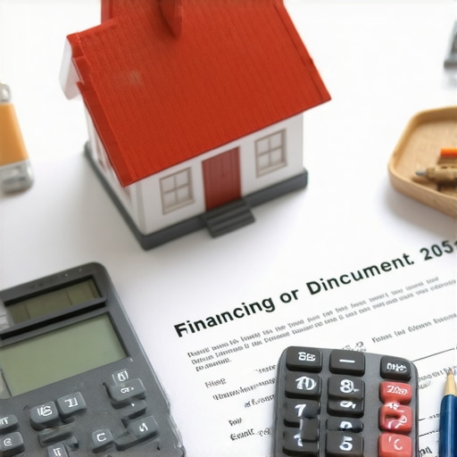 Tennessee Home and Mortgage Documents in 2025 A Tennessee home with mortgage documents and calculator, representing 2025 mortgage planning.