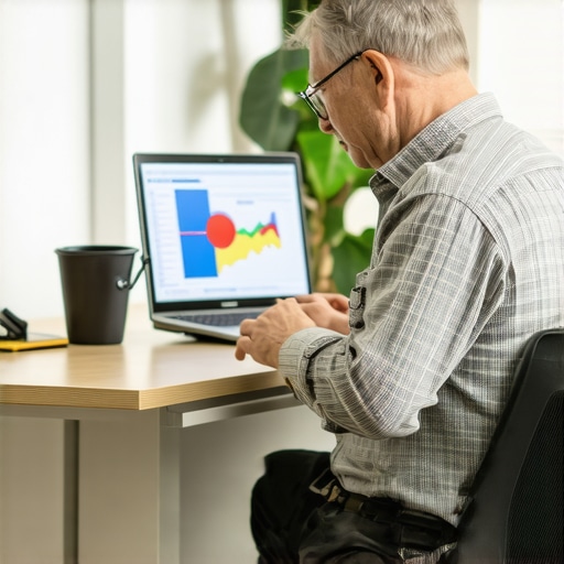 Tennessee Veteran Analyzing Market Data Veterans reviewing Tennessee real estate and mortgage trend charts