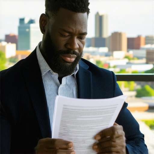 Strategic Tennessee Investment Planning Investor analyzing mortgage options with Tennessee skyline