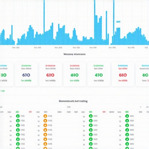 Screenshot of mortgage rate tracking software showing graphs and alerts.