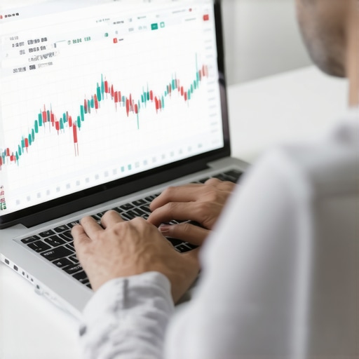 Person analyzing mortgage rates with financial software on laptop screen.