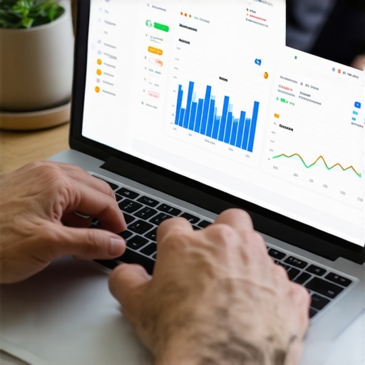 Using Mortgage Software for Long-Term Savings Person analyzing mortgage options on a laptop with financial charts.