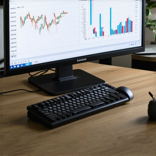A workspace with mortgage rate charts and a person reviewing financial data