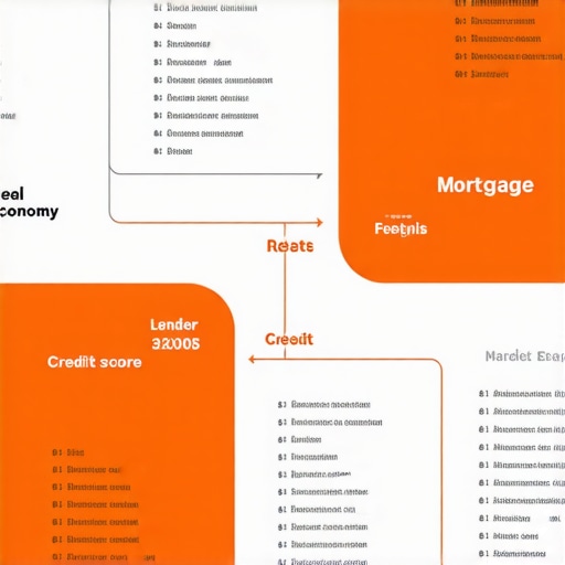 Diagram illustrating regional economic factors and lender strategies impacting mortgage rates