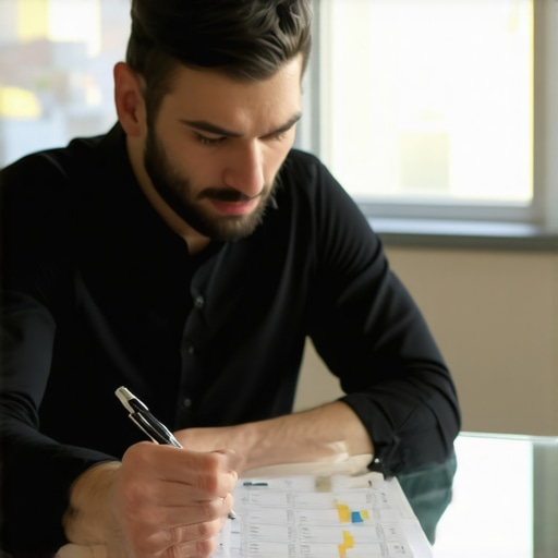 Homebuyer Discussing Mortgage Options in Tennessee Tennessee homebuyer consulting mortgage rates with a lender.