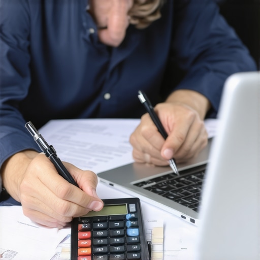 Homeowner analyzing mortgage interest calculations.