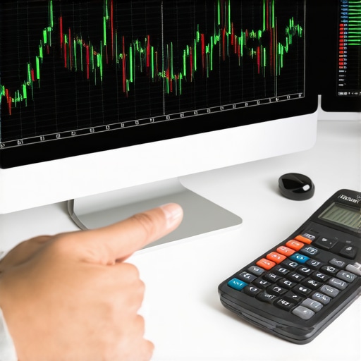 Mortgage professional analyzing rate trends using advanced tools.
