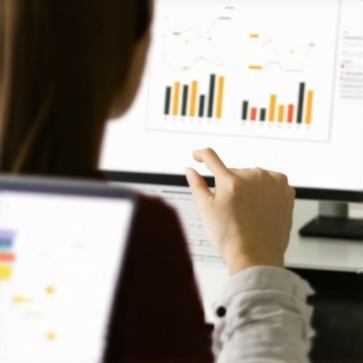 Individual analyzing mortgage rate graphs on a laptop in a home office