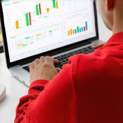 Mortgage Management Tools in Action Person analyzing mortgage options using financial software on a laptop.