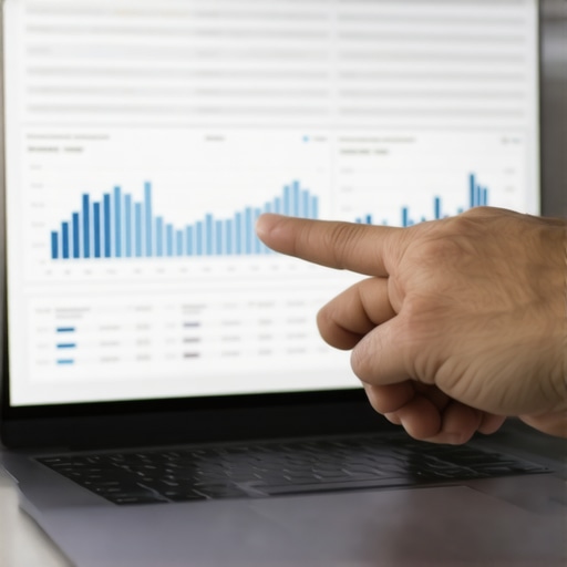 Person analyzing mortgage rate trends on a laptop during planning session.