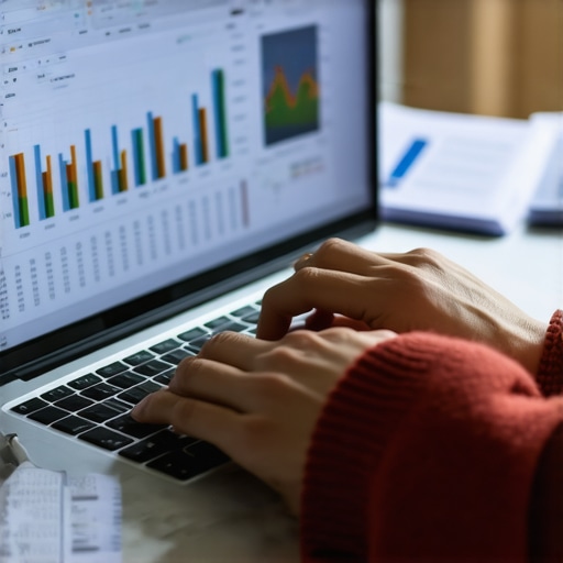 Person analyzing mortgage scenarios on a laptop with financial charts