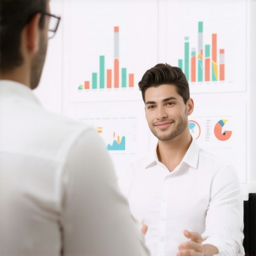 Mortgage advisor presenting rate factors to a homebuyer