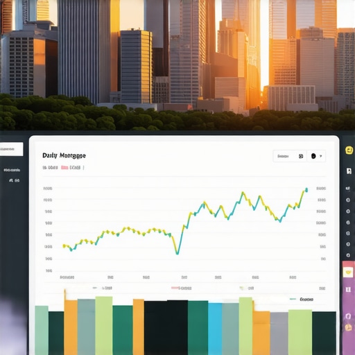 Dashboard showing daily mortgage rate trends with Memphis landmarks