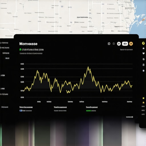Computer screen showing mortgage rate fluctuations with Tennessee map