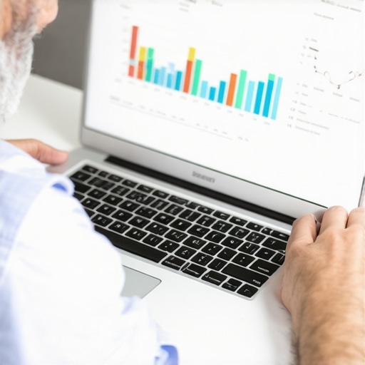 Mortgage Review with Tech Tools Person analyzing mortgage documents on a laptop in Tennessee home office